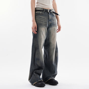 Alfred line flare denim pants